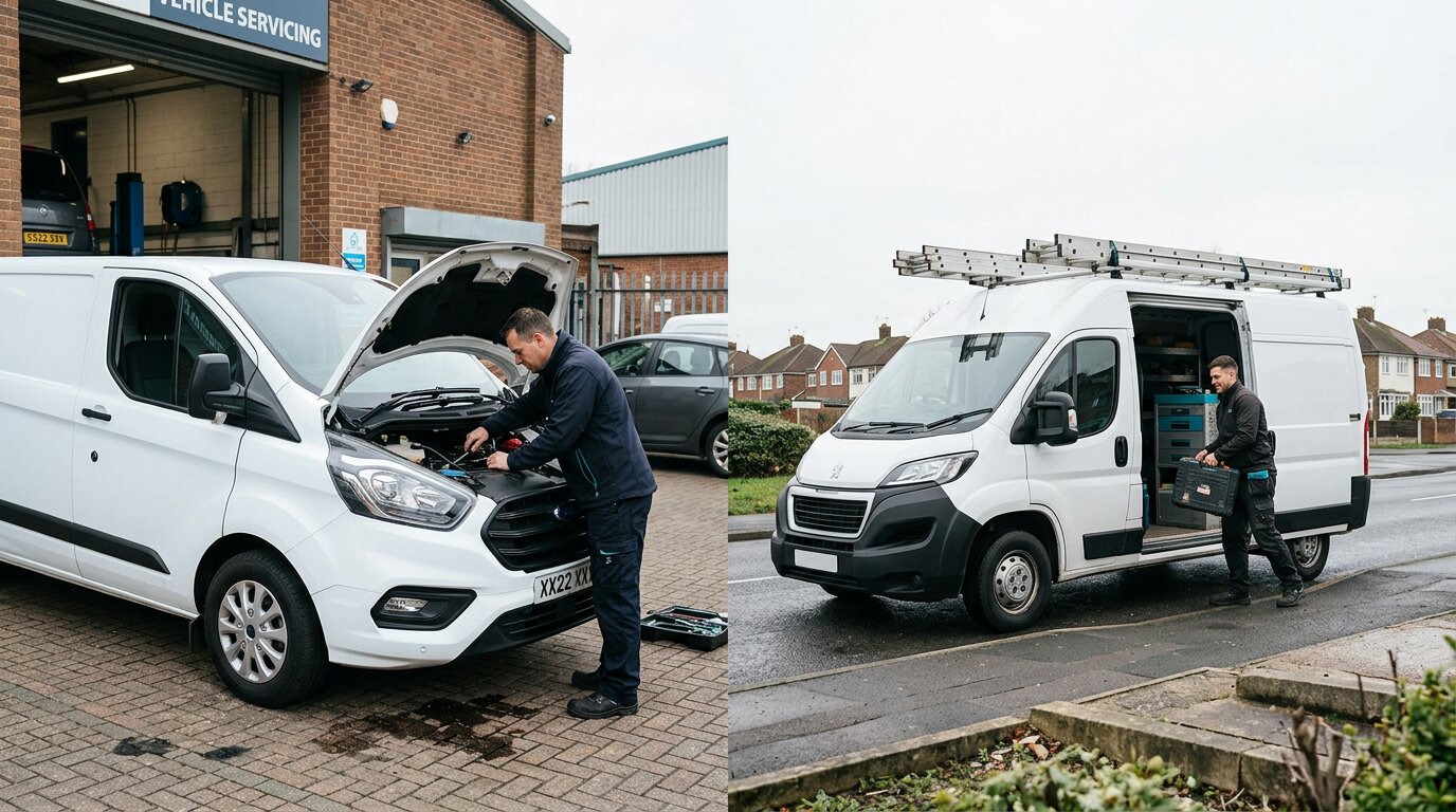 Van Off the Road for Engine Repairs? How to Keep the Work Moving